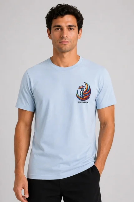 PHOENIX Basic T-Shirt Σιέλ