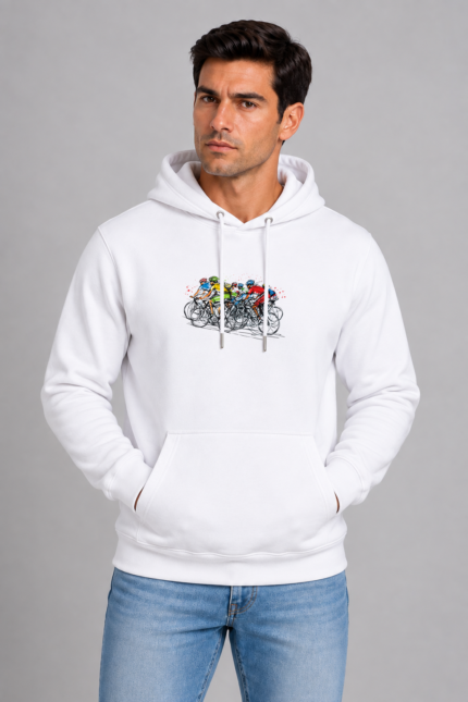 Ride Together EA349 unisex hoodie Λευκό – Vinculum
