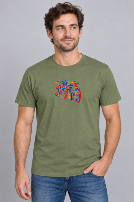 Urban Bikes EA350 σε πράσινο ελιάς Basic T-shirt – ανδρικό μοντέλο