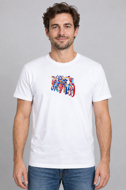 Urban Bikes EA350 σε λευκό Basic T-shirt – ανδρικό μοντέλο