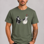 Άντρας με Μαύρο Πρόβατο Basic T-Shirt σε Πράσινο Ελιάς