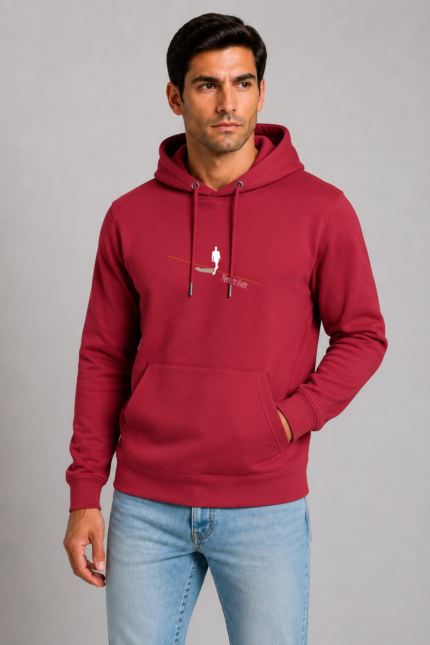 Memento Vivere unisex hoodie βαθύ κόκκινο – VINCULUM