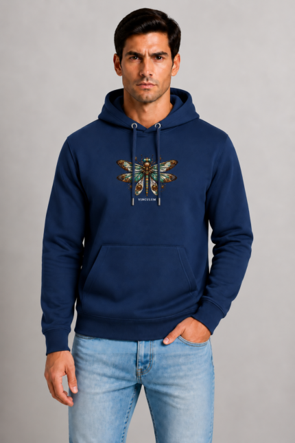 Μηχανική Λιβελούλα unisex hoodie σε ίντιγκο