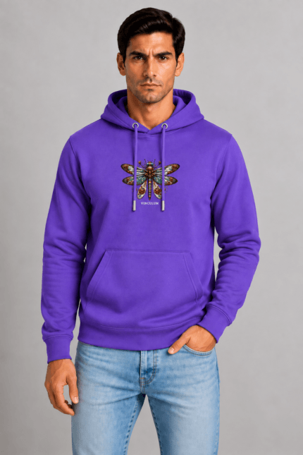 Μηχανική Λιβελούλα unisex hoodie σε μοβ