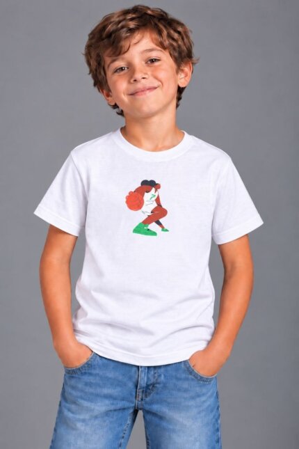 VINCULUM PLAY Μπάσκετ Παιδικό Organic T-Shirt Λευκό