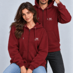 Unisex ζακέτα φούτερ Vinculum σε Μπορντό
