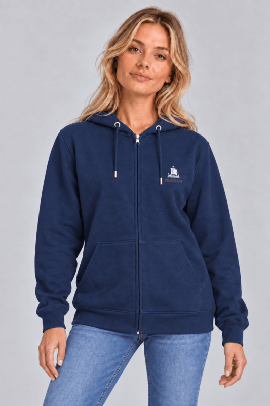 Unisex ζακέτα φούτερ με κουκούλα και φερμουάρ VINCULUM – Navy