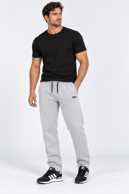 Ανδρικό παντελόνι φόρμας Body Style γκρι μελανζέ ίσια γραμμή