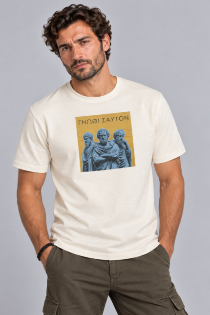 Γνώθι Σαυτόν Organic T-Shirt Off-White – VINCULUM